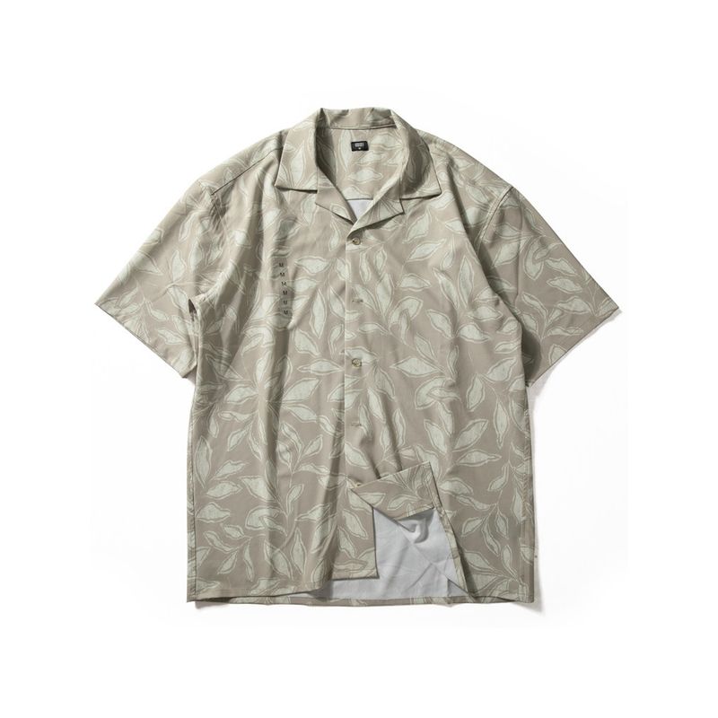 Short-Sleeved Men's Summer Lightweight, Breathable, Sun-Protective Beachwear, Cool Resort-Style Cuban Collar Half-Sleeved Floral Shirt