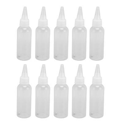 10 peças 60ml Frasco de Tinta para Aerógrafo Vazio Recipiente para Mistura de Tinta de Aerógrafo com Bola Escala Clara Squ