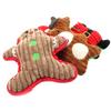 New Arrival Santa Reindeer Gingerbread Man Shape Christmas Pet Interactive & Movement Toy Dog Plush Chew Toys with BB Squeaky