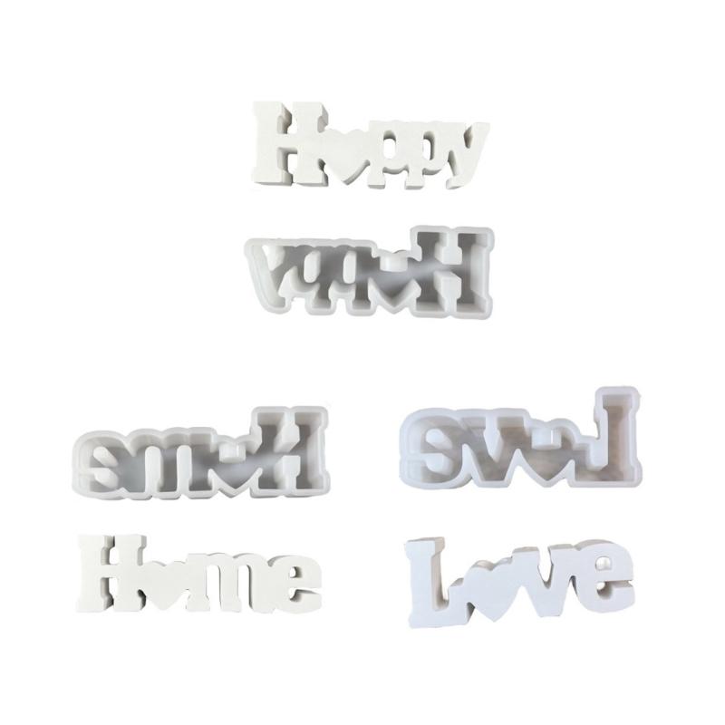 Candle Holder Resin Mold Decorative Love Shaped Tealight Candlesticks Molds Plasters Decors Tealight Scented Silicone Mold