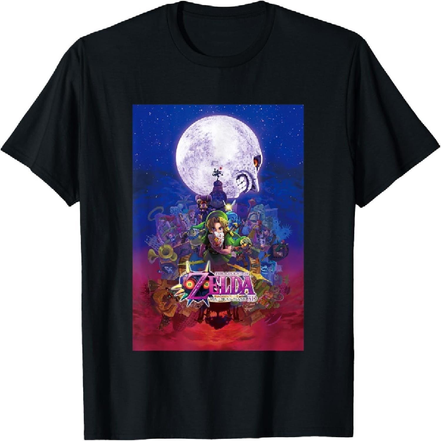 The Legend of Zelda Majora s Mask Gradient Distressed Poster T-Shirt S