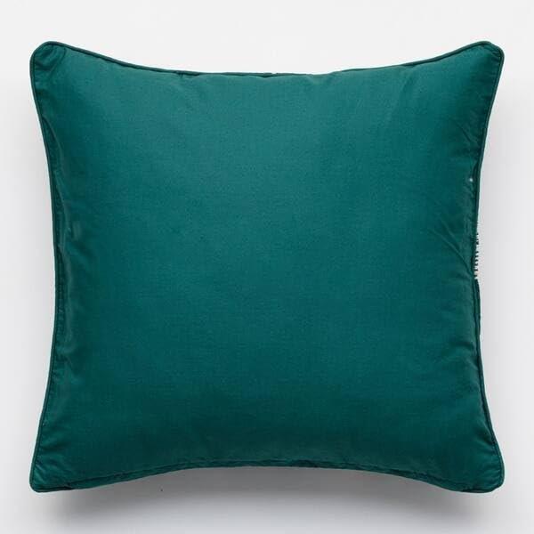 NITORI Cushion Cover Green Tree Design 45x45cm Decorative Throw Pillow Case Polyester Cotton Blend Cozy Home Decor