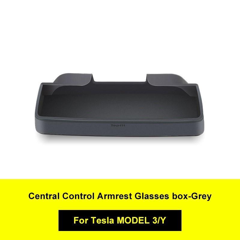 For Tesla 2023 Model 3 Model Y Central Control Armrest Glasses Pocket Accessories 2023 Glasses Case Silicon Storage Casket