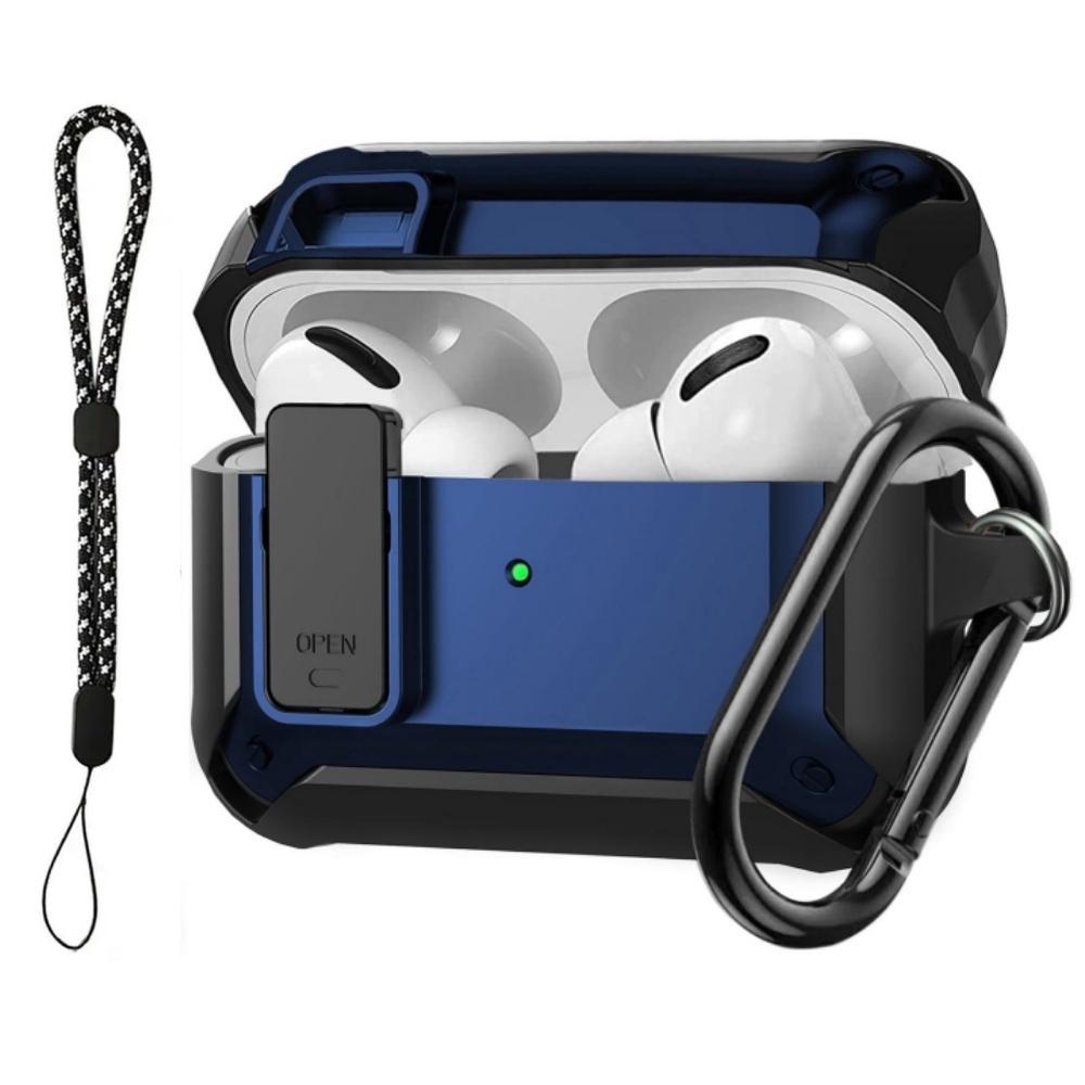Für AirPods Pro 3 Schloss Hülle mit &Lanyard Militärischer Grad Rüstung Stoßfest Robustes Gehäuse Schutzhülle für AirPods Pro 3
