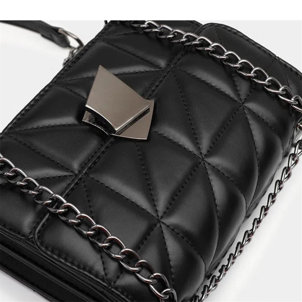 Diamond Chain Shoulder Bag Women's Bag Small Square Bag Temperament Lady Small Fragrance Style Bag Trendy Goddess Small Bag