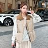 Knitted collar down cotton vest women's short autumn and winter versatile cotton-padded vest vest vest jacket
