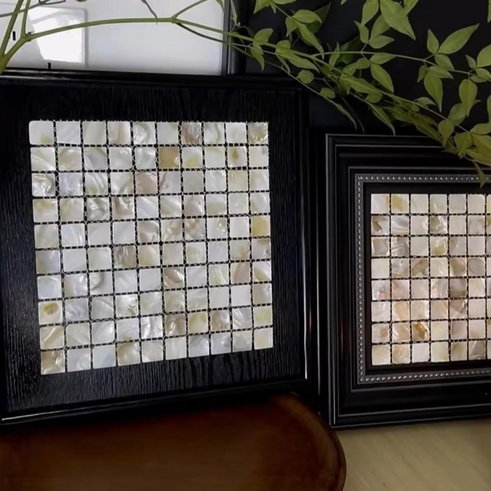 Shell Mosaic Tile Sticker 30x30CM Wallpaper Tile Simple Mosaic Tiles Wall Decoration