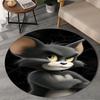 1PC Jerry Adventure Round Rug, Non-slip Chair Mat, Home Decor, Circle Carpet Perfect for Office, Bedroom, Living Room,Christmas gift