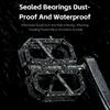 WEST BIKING 3 Bearing Carbon Fiber Bicycle Pedals Ultralight Smooth Anti-Slip Wide Platform Durable Road Bike Cycling Pedal