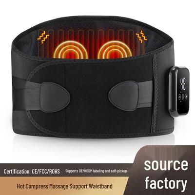 Rechargeable Electric Lumbar and Abdominal Heating Massager Belt with Wireless Hot Compress