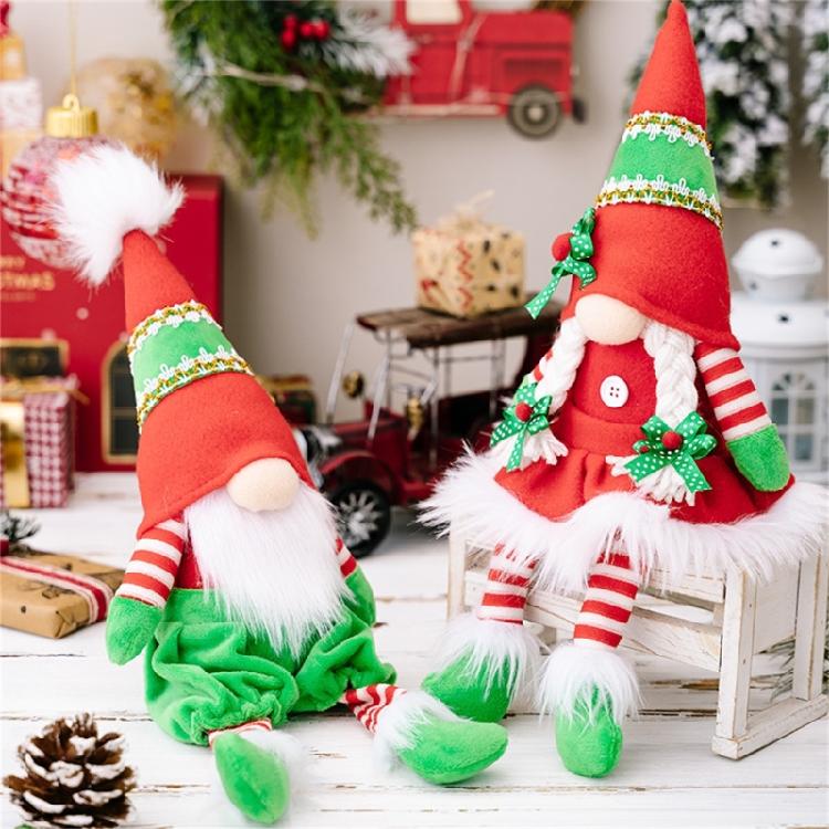 Multipurpose Red Green Gnome Doll Decorative Birthday Party Background Supplies