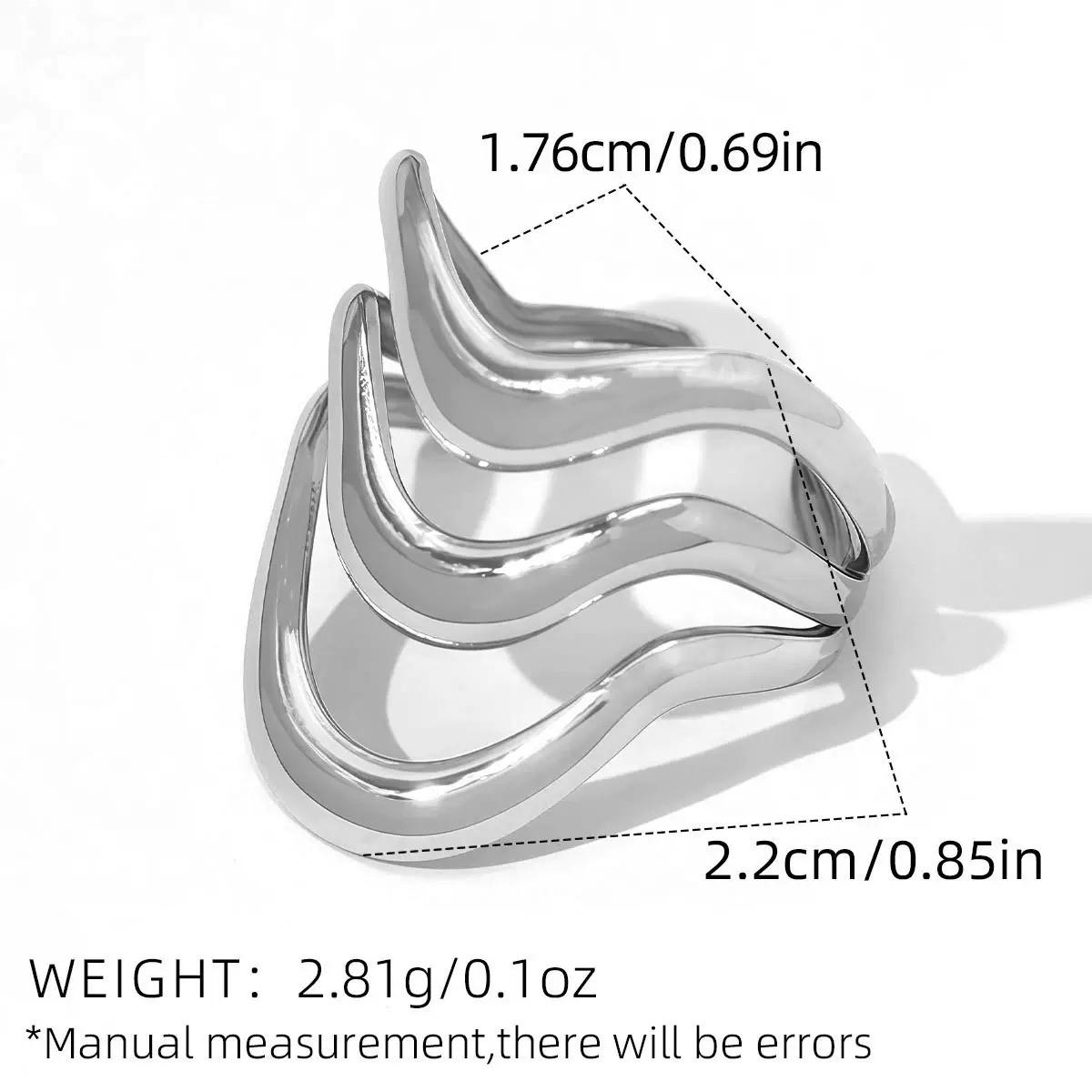 

Stainless Steel Open Geometry Design Rings for Women Vintage Luxury Classic Rings Wedding Couple Rings Party Zircon Gifts 2026 resizable