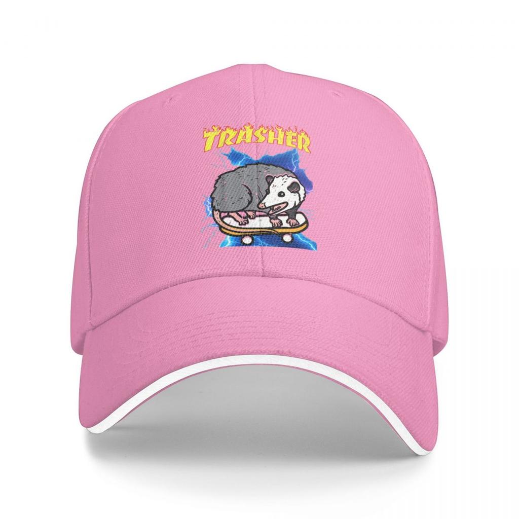 Baseball Caps Opossum Skateboard Trasher Funny Possum Skater Graphic Unisex Casual Summer Hats
