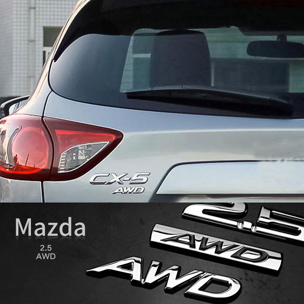 DSYCAR 1Pcs Metal 3D AWD Car Side Fender Rear Trunk Emblem Badge Sticker Decals Suit for Universal car,car decoration stickers