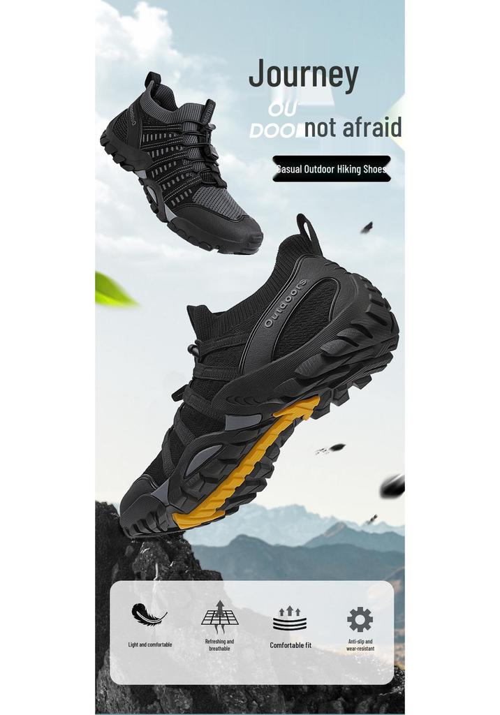 Men's Plus Size Non-Slip Breathable Outdoor Hiking & Mountaineering Shoes