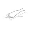Beaupretty 4pcs French Hair Pin Pearl Hair Forks U Shaped Hair Stick Metal Womens Hair Clips Hair Accessories for Bun