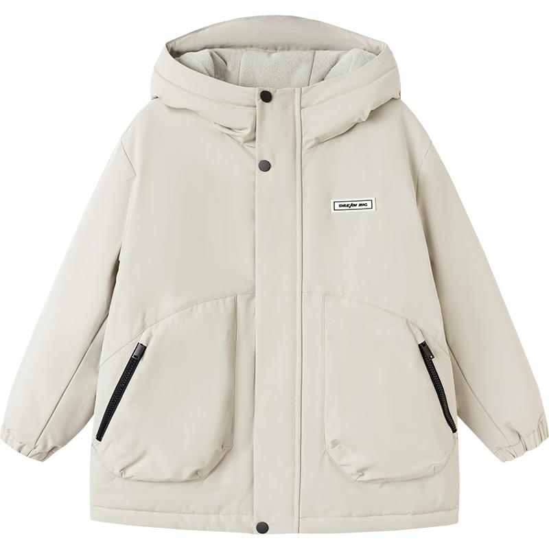 Balabala Boys Plush-Lined Hooded Cotton Jacket 160