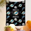 Miami Dolphins Tapestry Wall Hanging, NFL Football Logo Vintage, Wall Decor for Bedroom Living Room Dorm