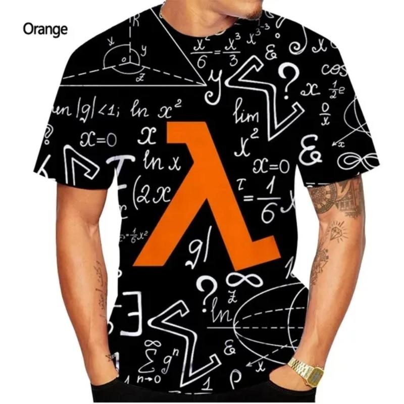 New Funny Math Formula 3D Printed Graphs T Shirt Men And Women Summer Casual Short-sleeve Oversize Street T-shirt Kid Tees Tops