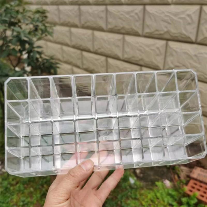 A03F-Deepened And Thickened Acrylic Lipstick Storage Box Transparent 36-Compartment Cosmetic Display Rack Lip Gloss Holder