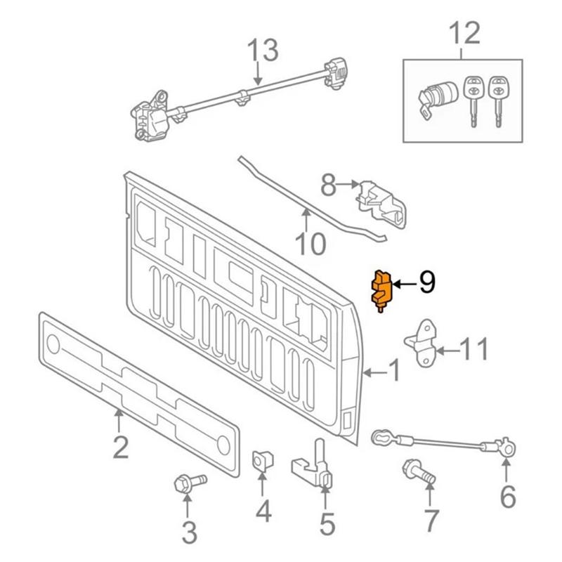 Tailgate Latch Lock Actuator Assembly Left& Right For Toyota 2007-  65790-0C041 65780-0C041