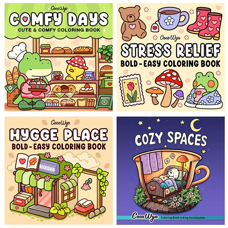 Creative Diy Coloring Book Cartoon Funny Children Graffiti Notebook Cute Coloring Book Drawing Book Adult Relaxation Supplies