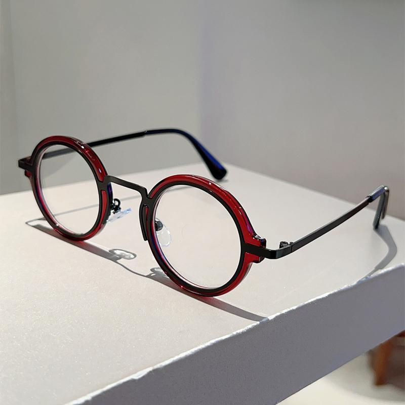 Vintage Round Glasses Men Punk Design Blue Light Blocking Optical Frames New Retro Fashion Non-prescription Eyeglasses