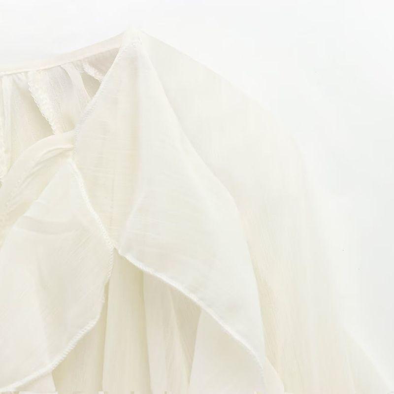 Kaslead New Arrival Women's Fashion Style Fashion Minimalist Laminated Decoration Shirt 4786063