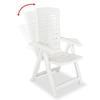 VidaXL Chaises inclinables de jardin 6 pcs Plastique Blanc