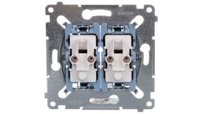 Simon 54 Staircase Switch and Push Button 10Ax 250V Mechanism, Quick Connectors, Sw6P1M