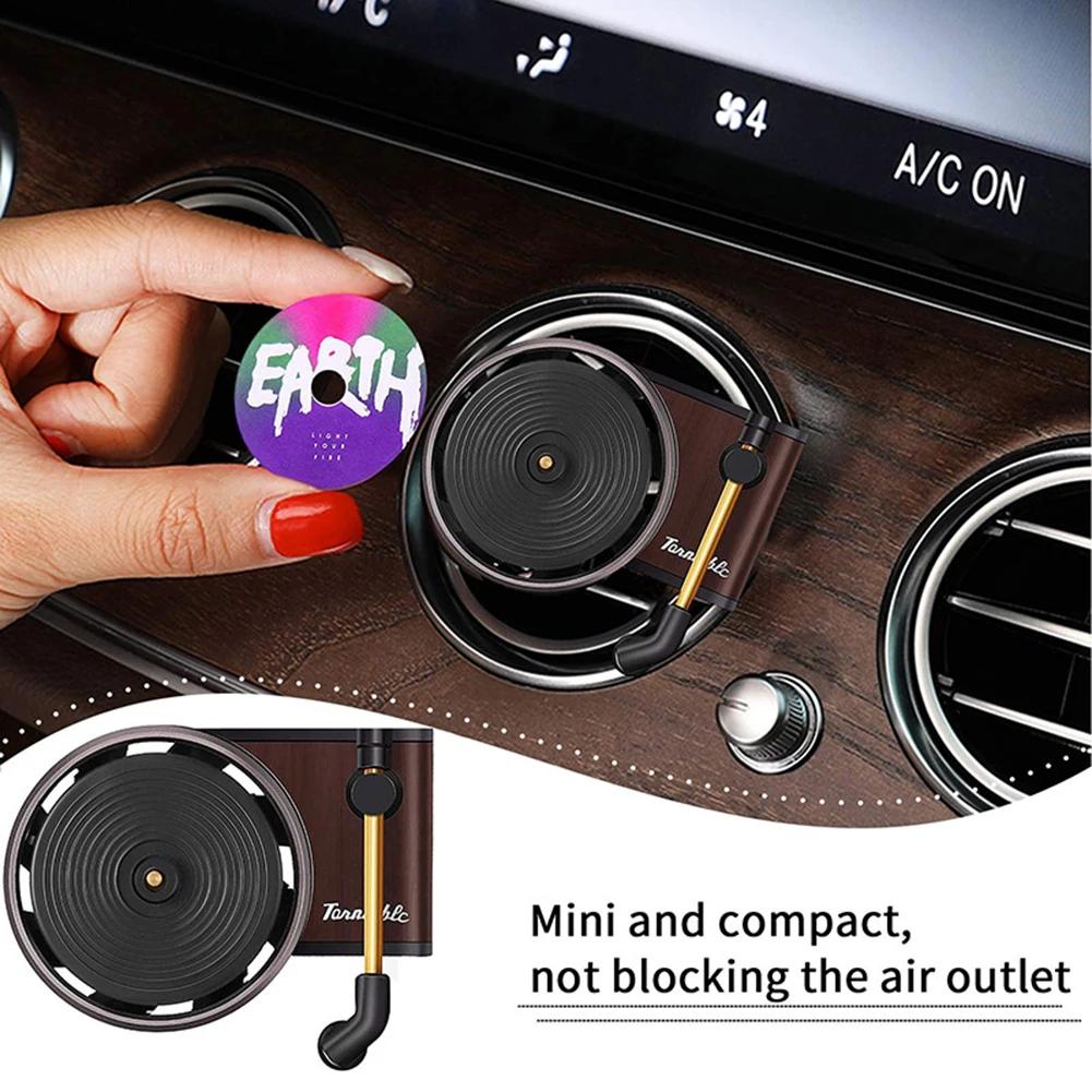Creative Air Vent Outlet Aromatherapy Clip Spin Phonograph Interior Aromatherapy Clip Deodorant Auto Decoration Accessories