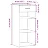 VidaXL Buffet blanc 40x42,5x93 cm bois d'ingénierie, armoire, armoire latérale, armoire de rangement, armoire, placard, 846313