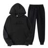 2023 Unisex Plus Velvet Heart Pattern Hoodie & Sweatsuit - Trendy Autumn/Winter Collection