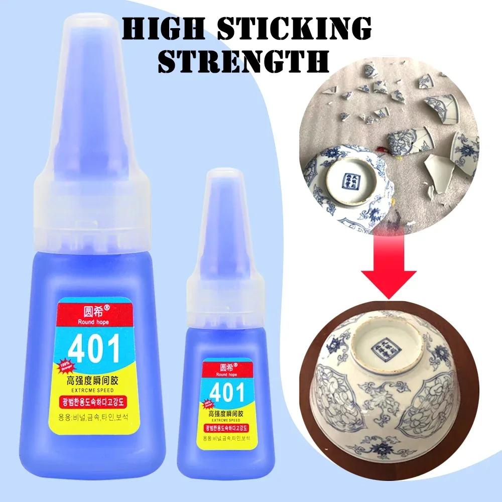 401 Glue Instant Fast Adhesive 40ML Bottle Stronger Super Glue Multi-Purpose Fix Super Strong Liquid Colorless Adhesive Glue