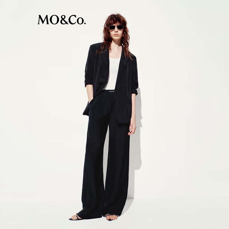 MO&Co. Women's High-Waist Wide-Leg Pants MBE2PAT011