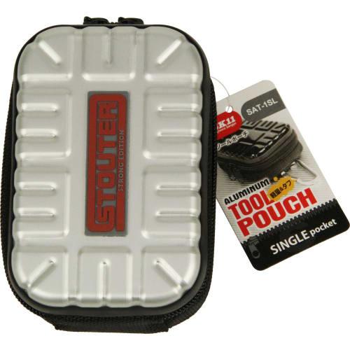 SK11 Aluminum Tool Pouch, Silver, Lightweight, with Smartphone Storage, SAT-1SL