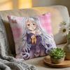 No Game No Life Anime Cushion Cover Washed Linen Soft Breathable Decorative Case For Sofa Home Pillow Cover