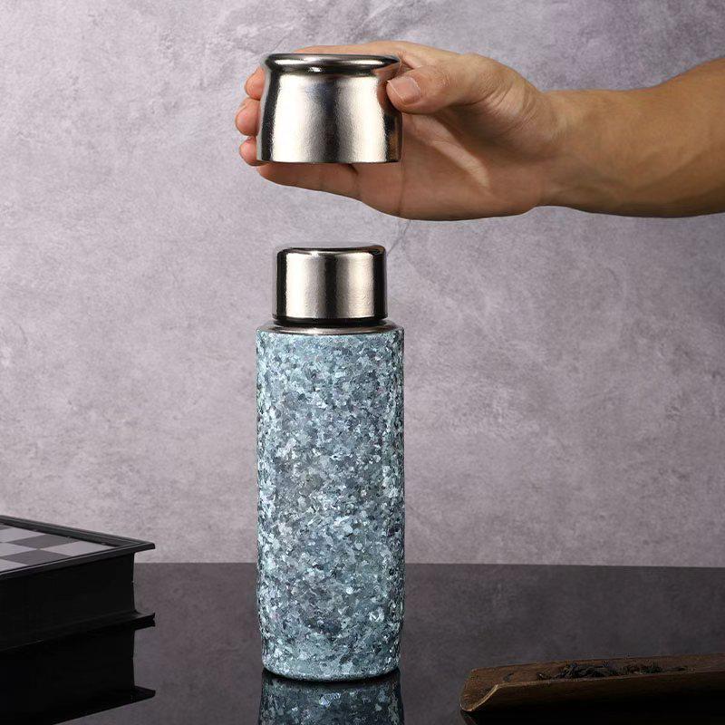 Large Capacity Titanium Insulated Mug with Magnetic Tea Infuser - Double Layer Cup for Women & Men
