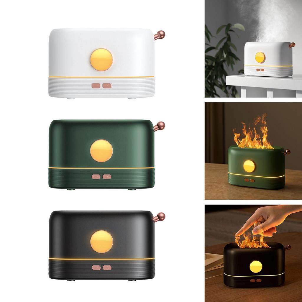 Simulated Flame Humidifier Aromatherapy Diffuser Quiet for Home