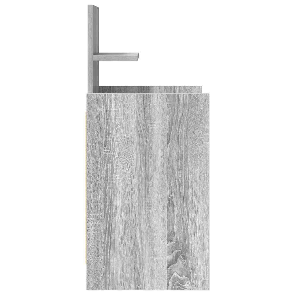 Nightstand with 2 Drawers Grey Sonoma 38 X 34 X 80 Cm