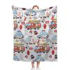 Firefighter Theme Printed Blanket for Sofa Bed Travel Camping Living Room Office Conditioning Blanket for All Seasons Gifts