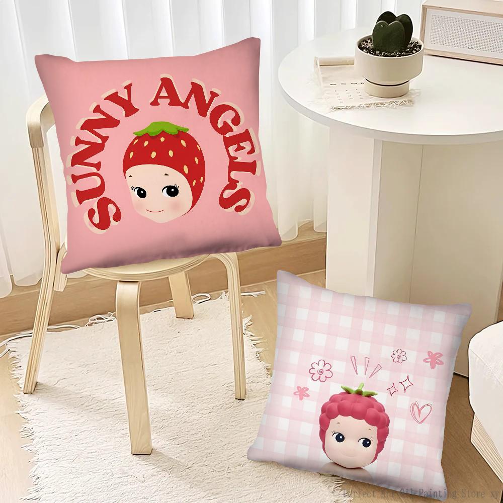Niedliche Puppe Cartoon Sonnys Angels Kissenbezug Mode Quadratischer Kissenbezug Schlafzimmer Sofa Zimmer Ins Dekoration Freizeit Kissenbezug