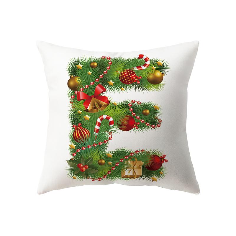 Weihnachtsthema Weihnachtsdekoration Alphabetmuster Kissenbezug Heim Wohnzimmer Sofa Dekoration Kissen Kissenbezug