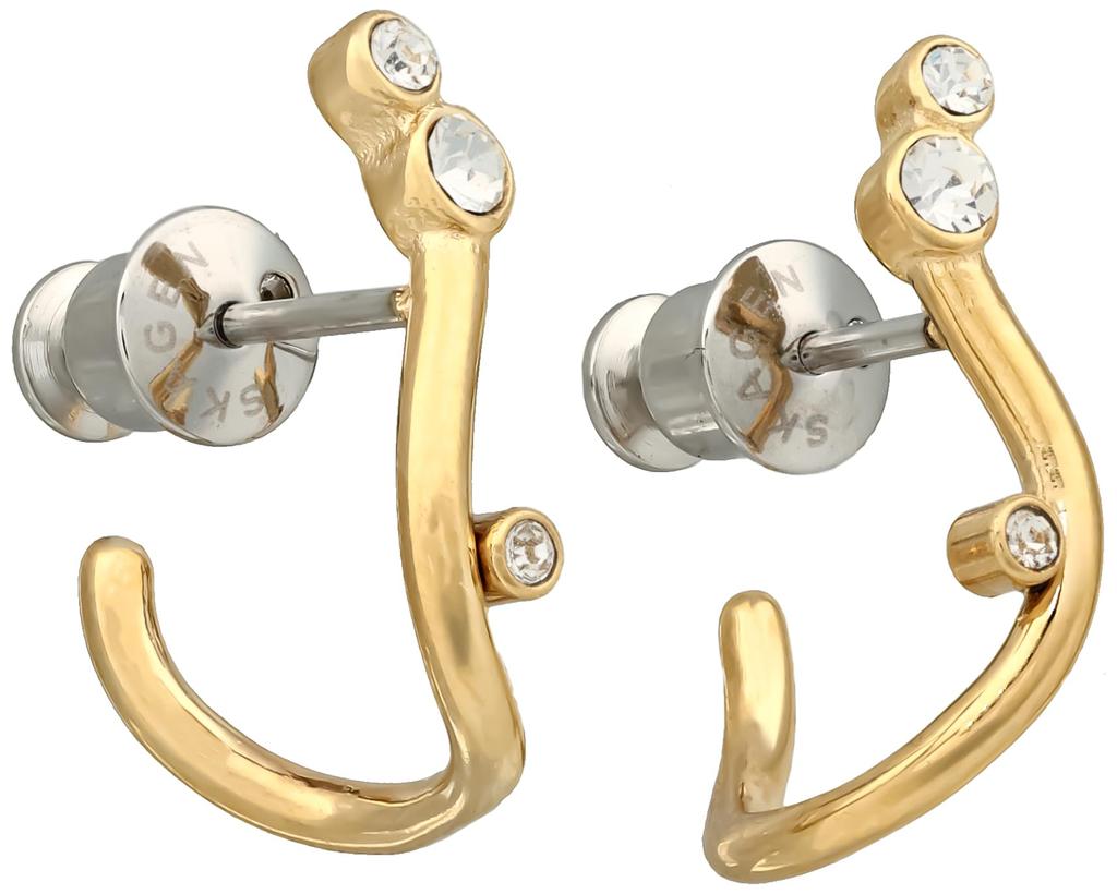 Kolczyki damskie Skagen GLITZ WAVE w kolorze złotym ze stali nierdzewnej SKJ1760710,