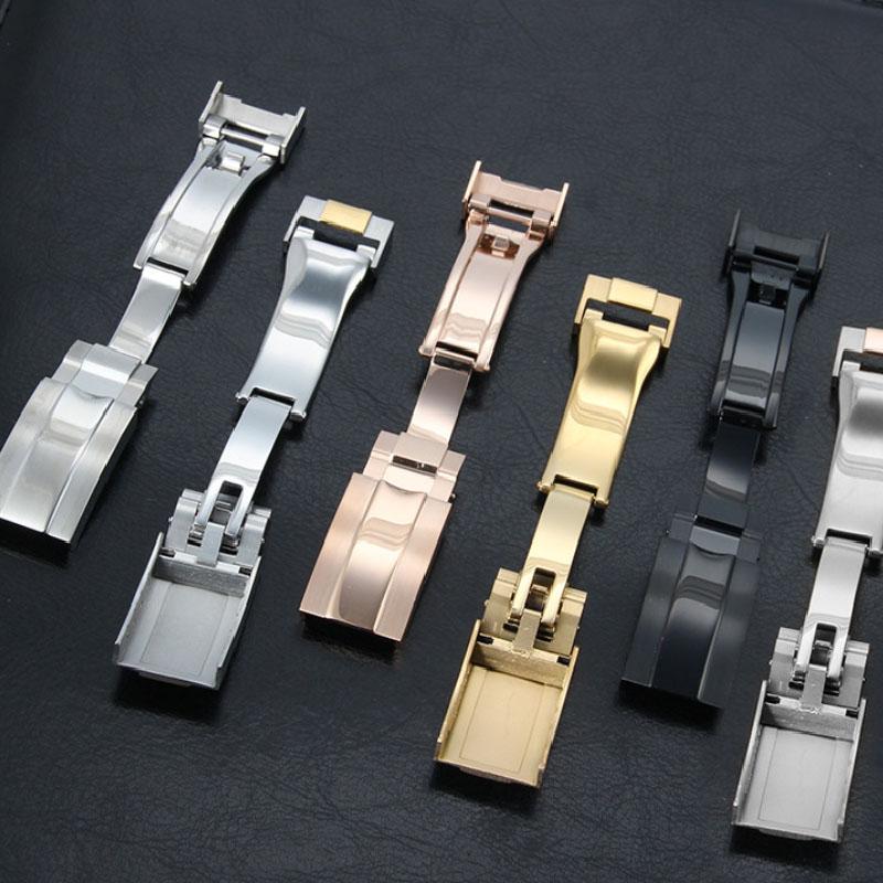 9x16mm Watch Band Clasp for Rolex  GMT Yacht-Master Submariner Daytona Stainless Steel Adjustable Metal Button Watch Buckle