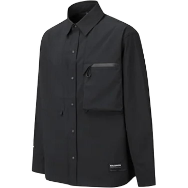 Salomon Soft Shell Pointed Collar Loose Button Long Sleeve Shirt Men shirts C29955