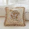 Ruffle Bed Cushion, Flower Ruffle Light Luxury Pillow, Cute