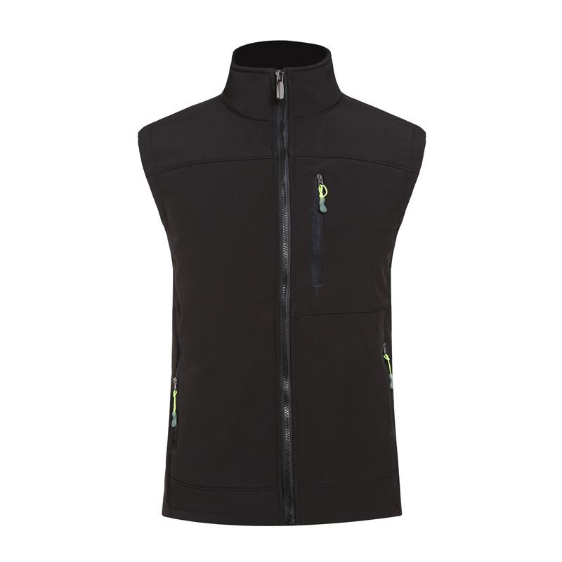 

Унисекс софтшелл жилет: Ветронепроницаемый, Водонепроницаемый, Теплый флис, С логотипом, Идеально подходит для активного отдыха, Рабочей одежды и Командообразования. Small чёрный