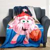 1Pc Cute Cartoon Character KikoRiki Blanket Soft Comfortable Polyester Blanket All Season Warm Throw Bedroom Office Outdoor Use Perfect Christmas Gift