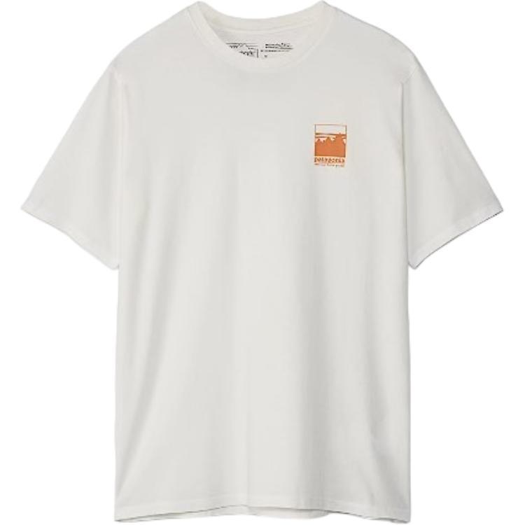 Patagonia Alpine Icon Logo Ribbed Crew Neck Casual Printed Short Sleeve T-Shirt Men T-Shirts 37400